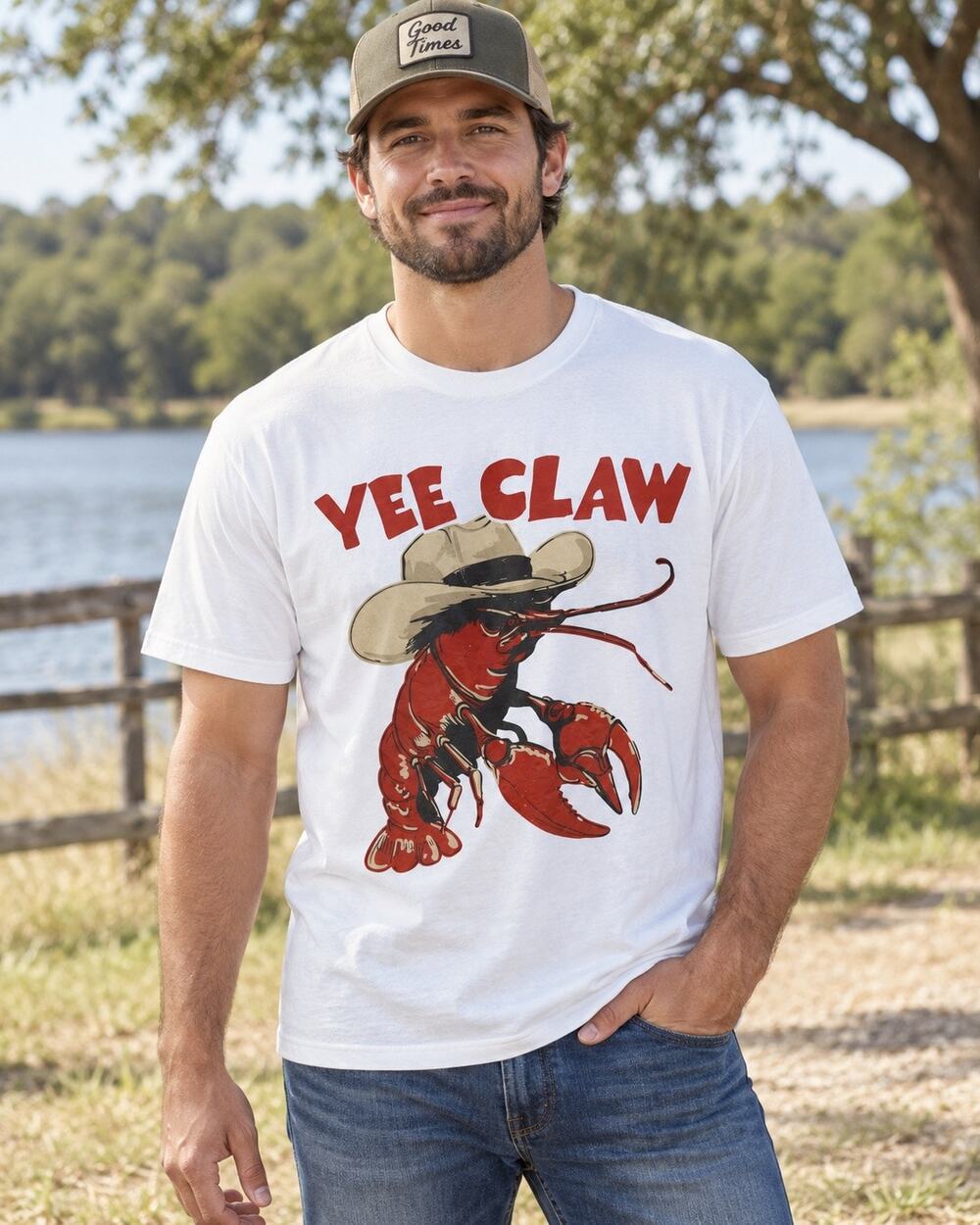 Yee Claw Yee Haw Cowboy Crawfish T Shirt, Funny Unisex Tee size xl